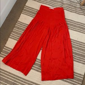 red Zara pants
